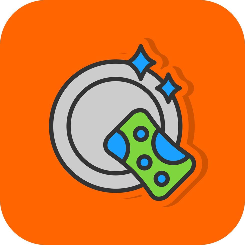 Washing Plate Vector Icon Design