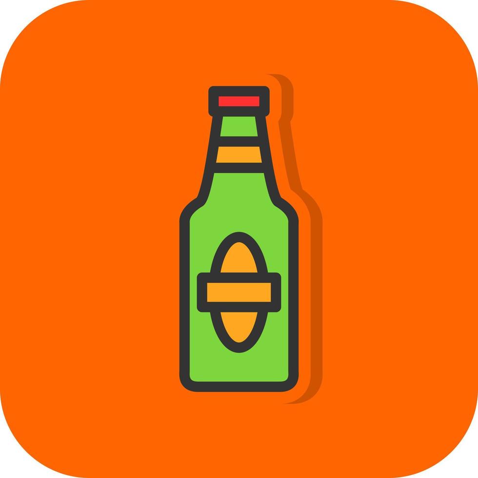 Beer Bottle Vector Icon Design
