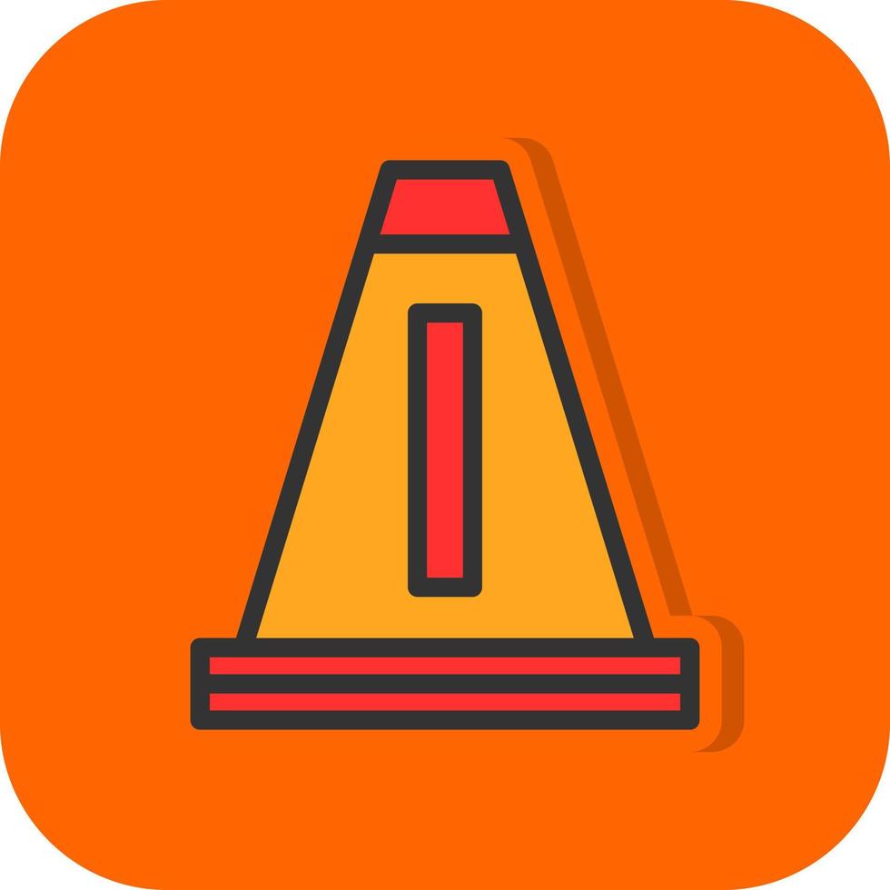 Traffic Cone Vector Icon Design