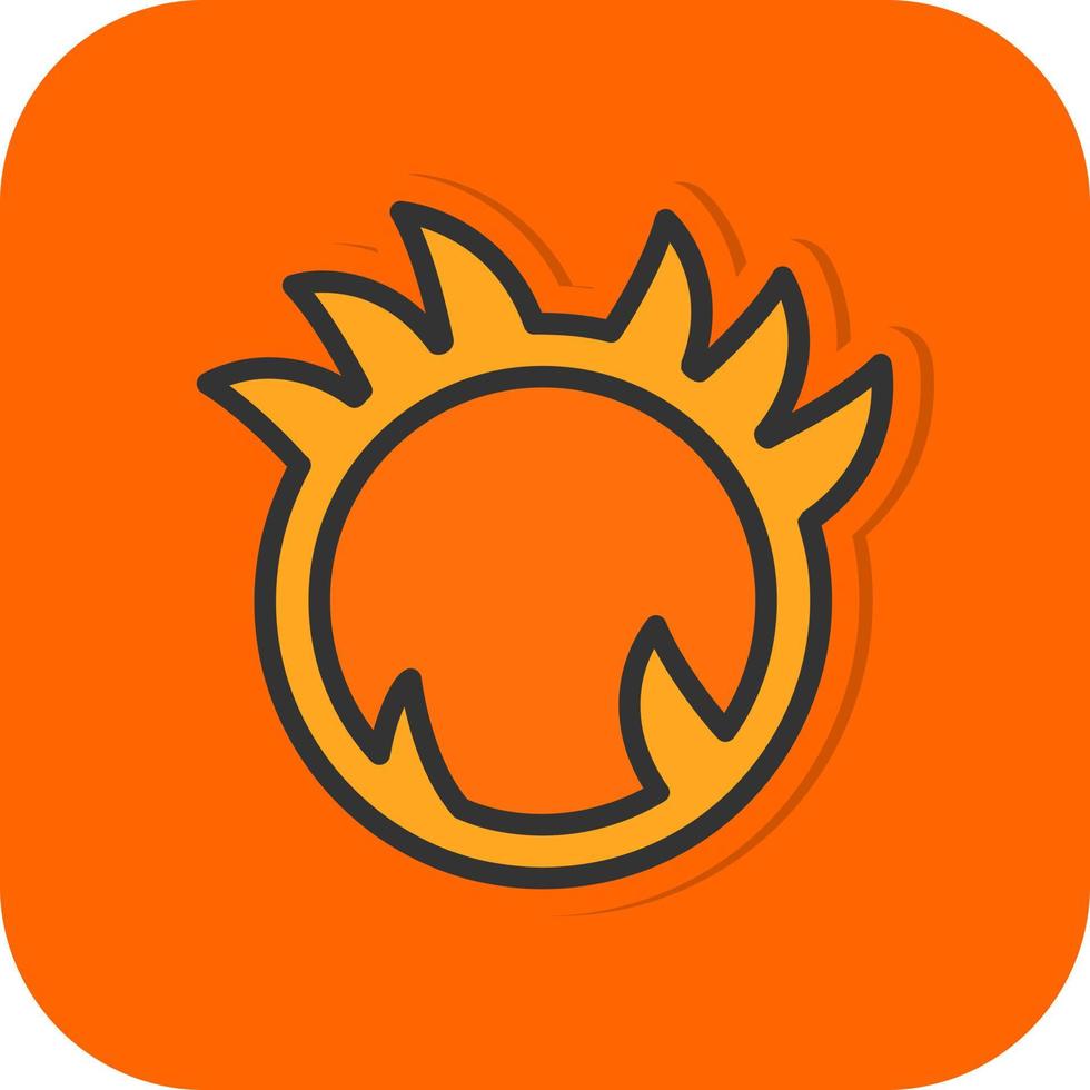 Ring Of Fire Vector Icon Design