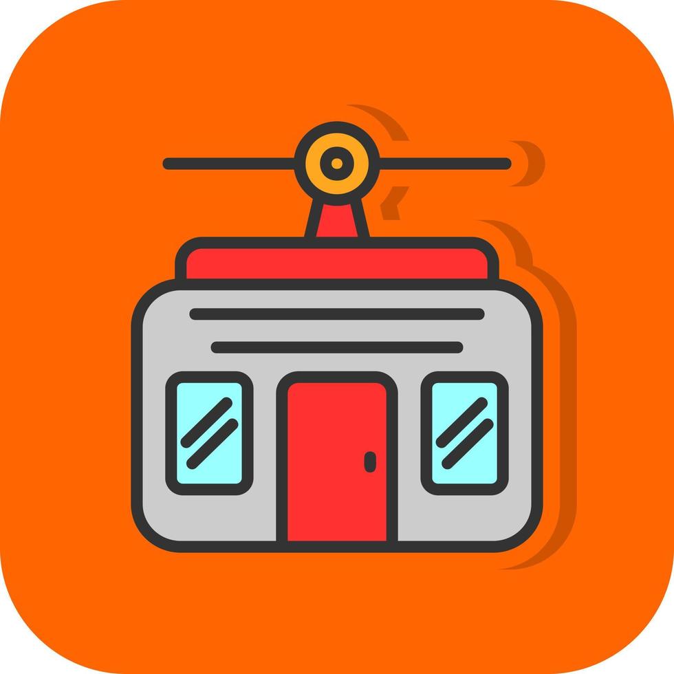 Cable Car Vector Icon Design