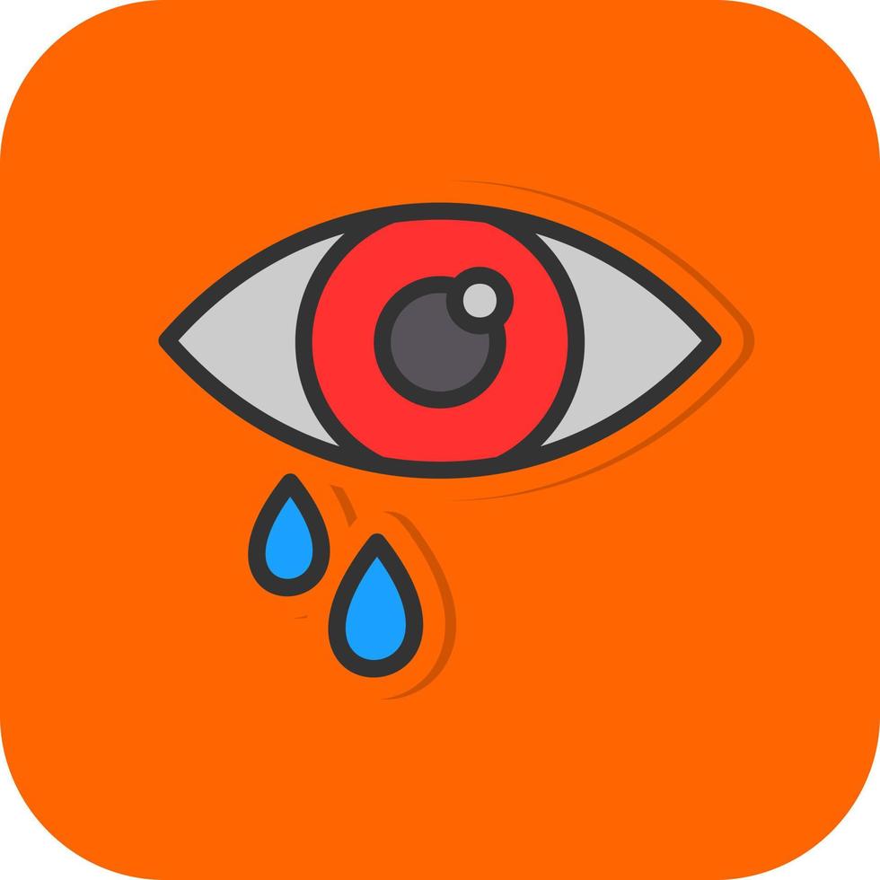 diseño de icono de vector de ojos llorosos