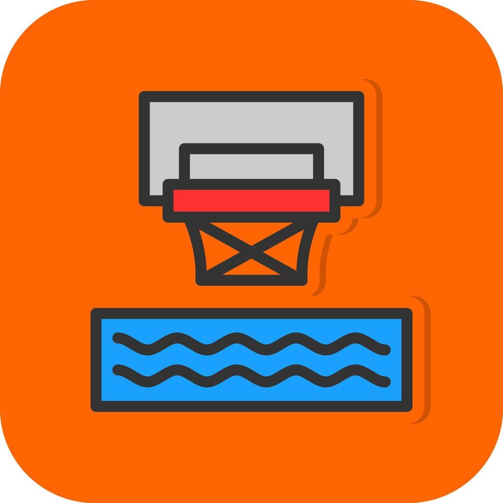 Water Basketball Vector Icon Design