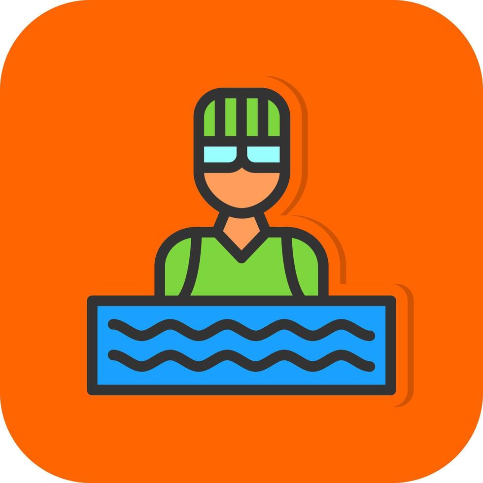 Swimmer Vector Icon Design