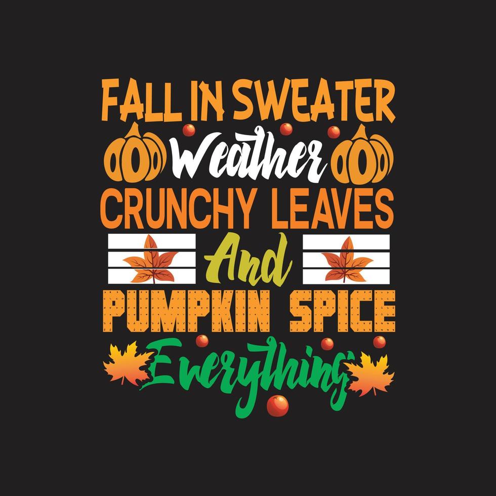Fall T-Shirt Design vector