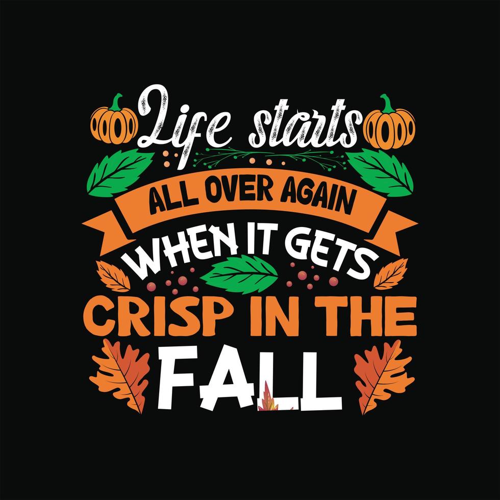 Fall T-Shirt Design vector