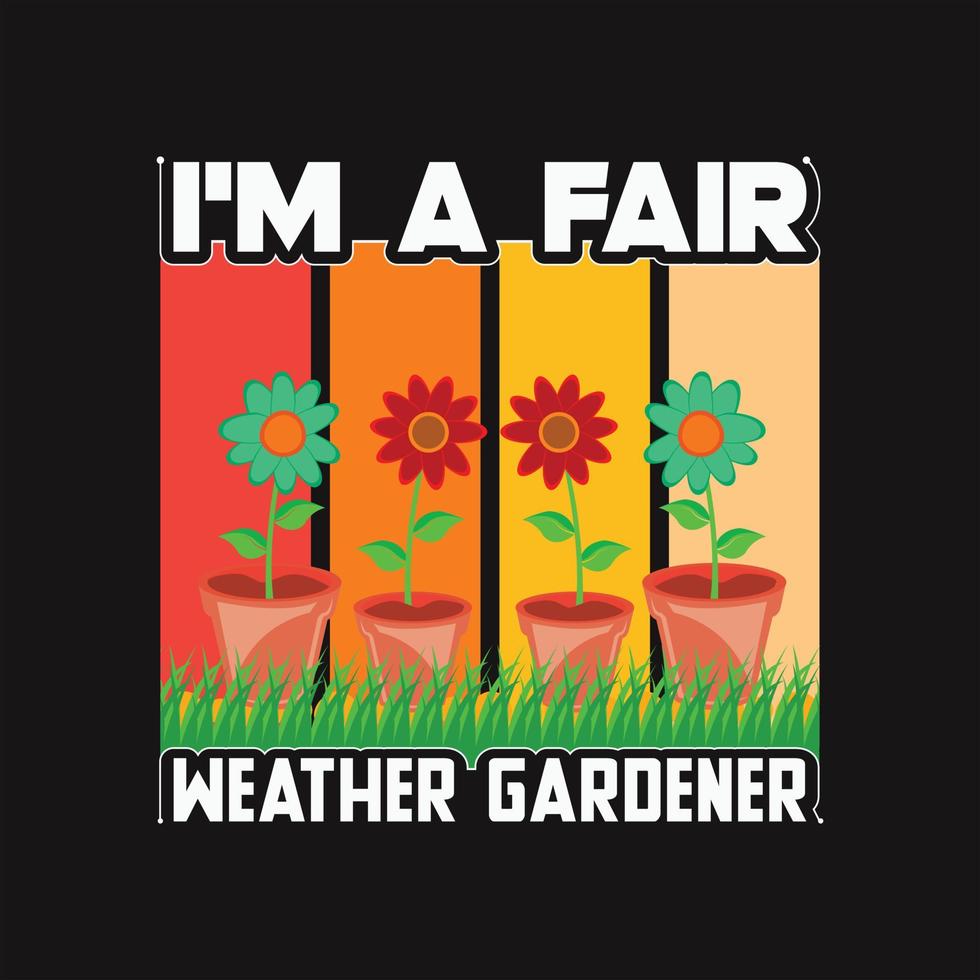 jardinería camiseta diseño vector