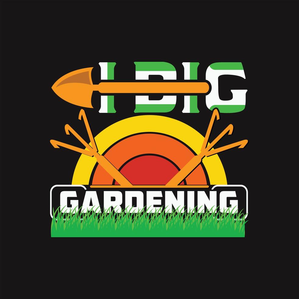 jardinería camiseta diseño vector