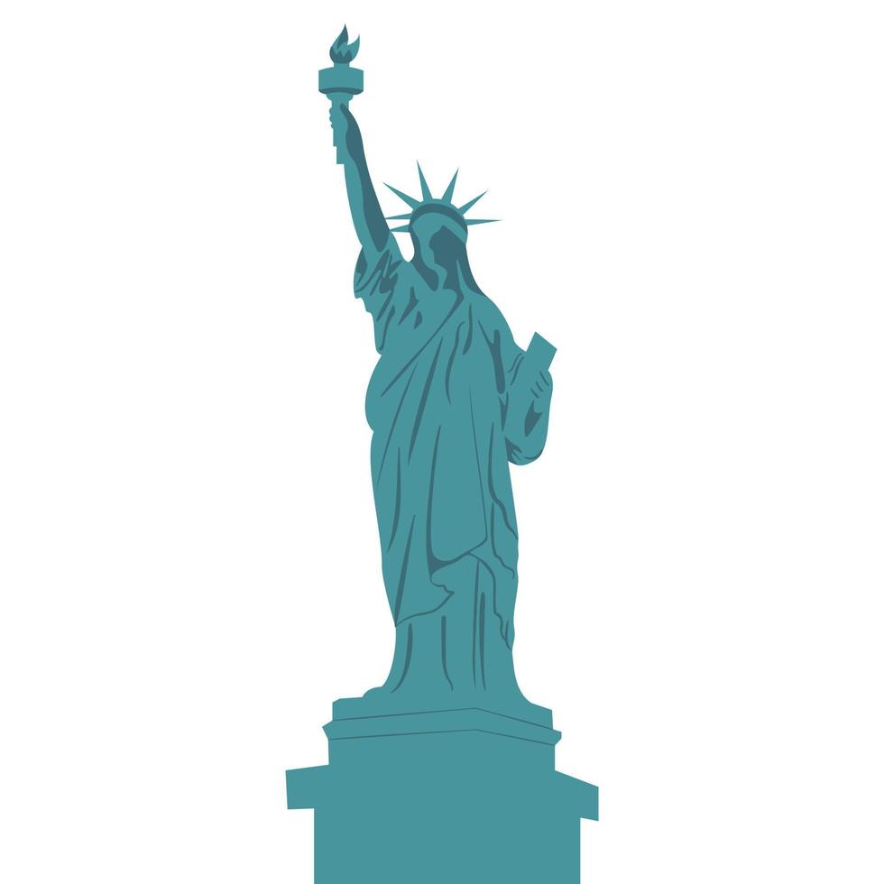 silhouette of Statue of Liberty vector