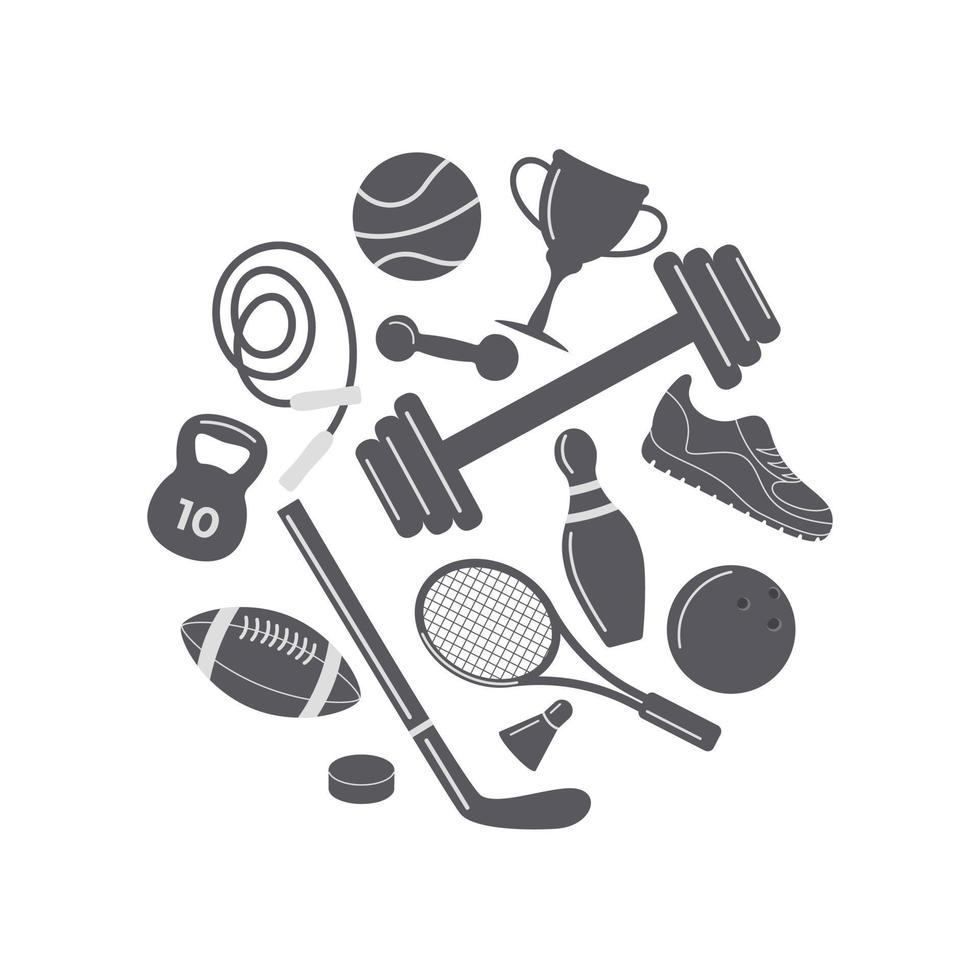 conjunto de iconos deportivos vector