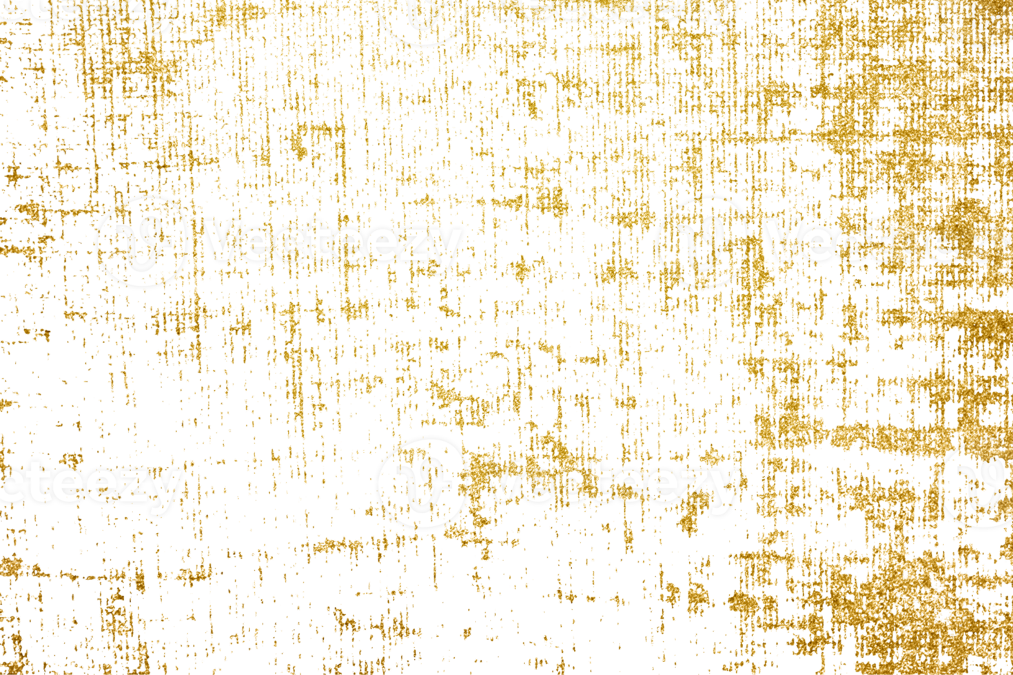 Gold splashes Texture. Grunge golden background pattern of cracks, scuffs, chips, stains, ink spots, lines on transparent background PNG file