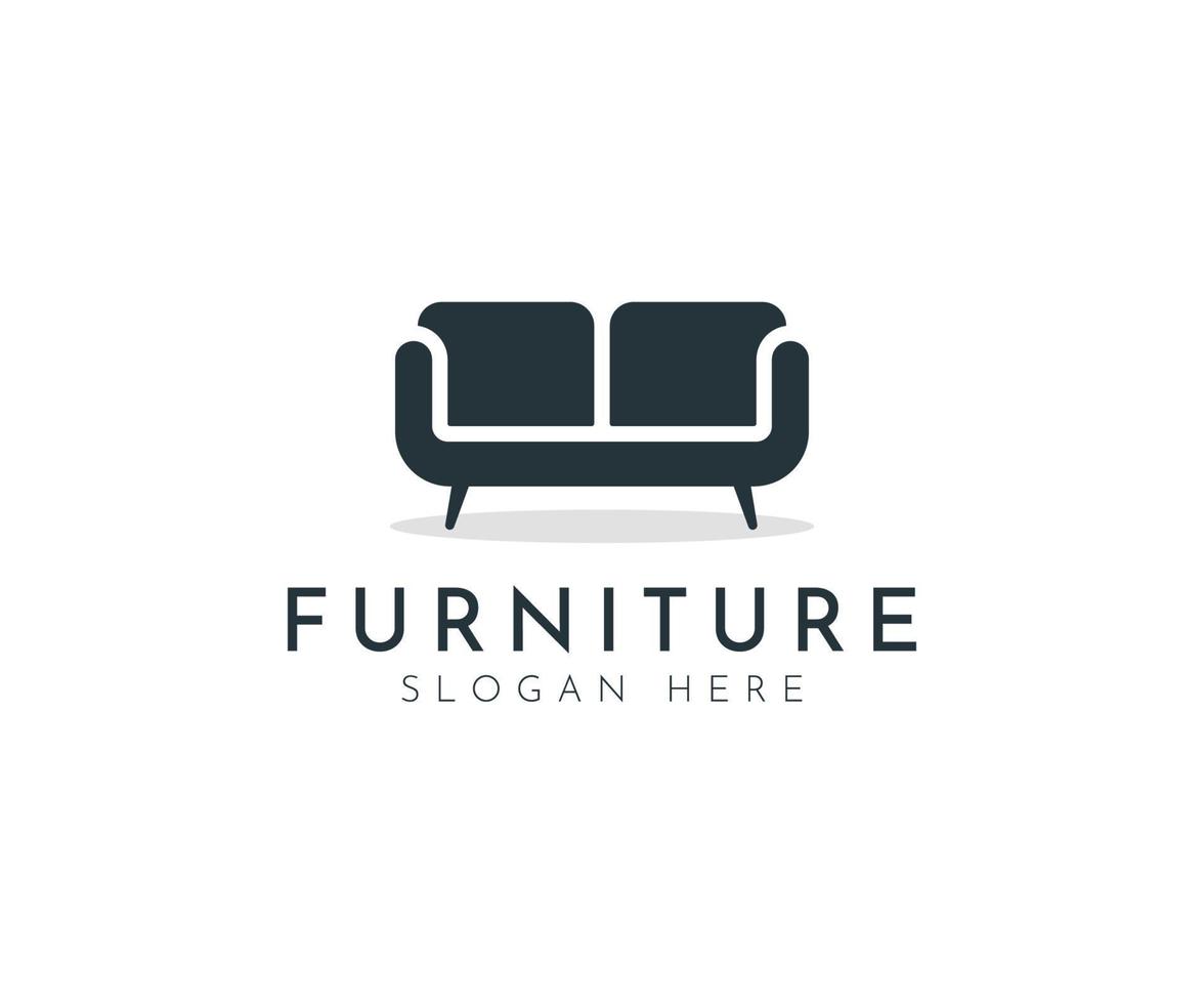 Minimalist furniture logo design vector template