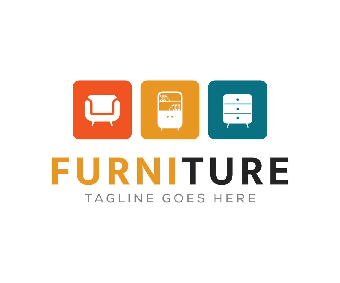 Furniture logo graphic trendy design. Furniture gallery logo design. vector