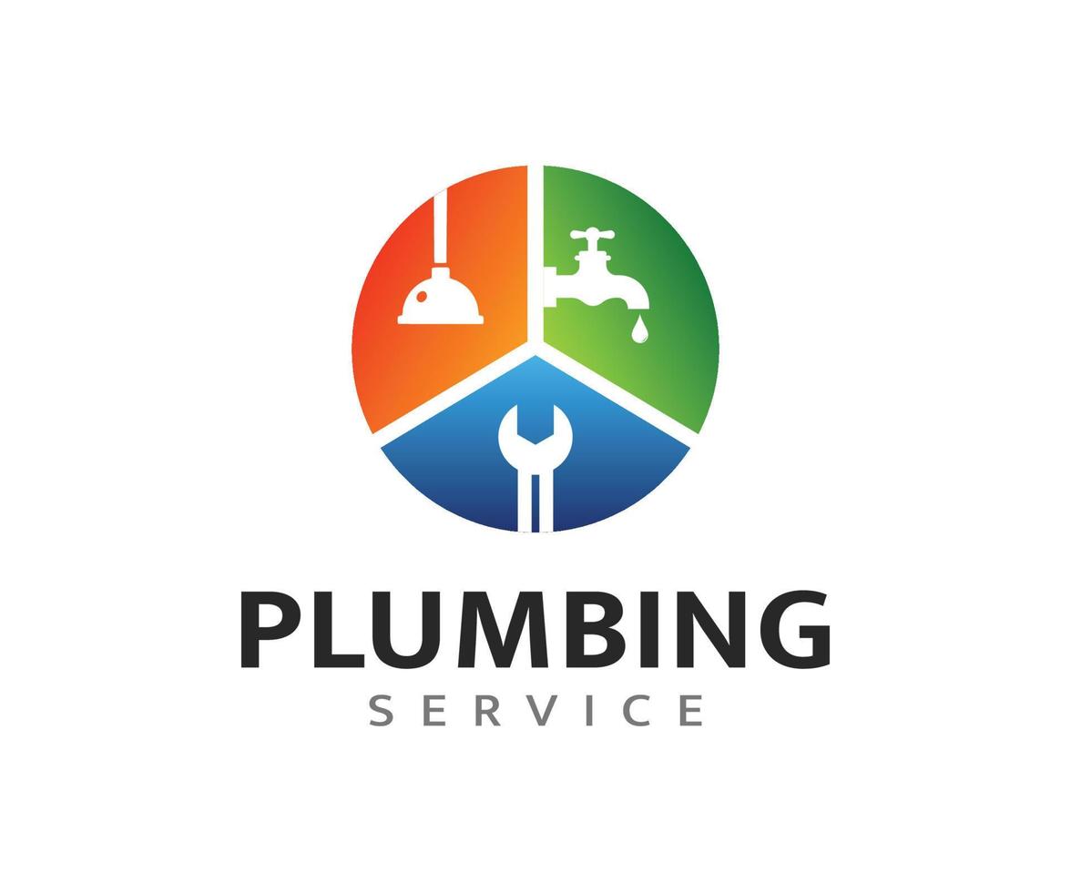 Plumbing Service Logo Design. Plumbing vector logo design