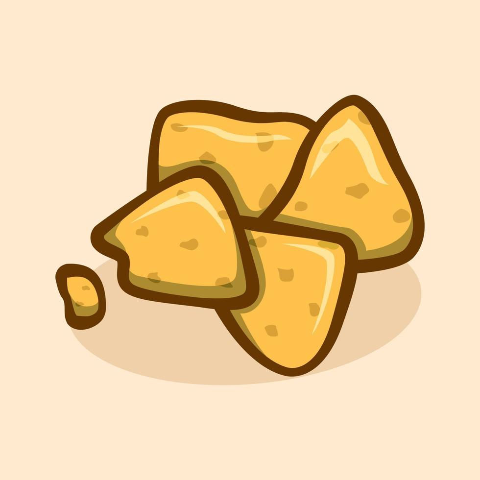 Nachos illustration concept in cartoon style vector