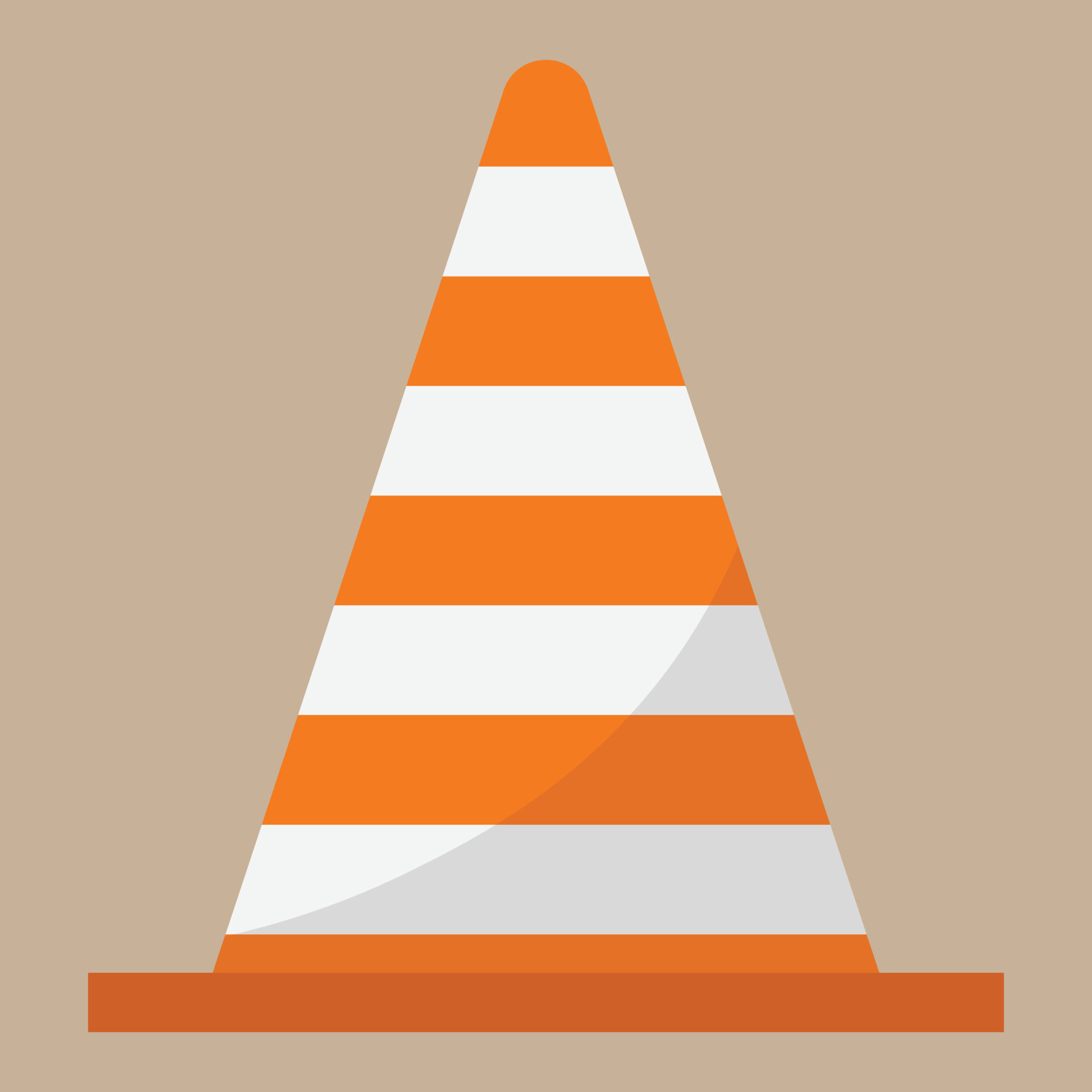 Traffic cone, equipment for safety, road. Orange obstacle. Made in