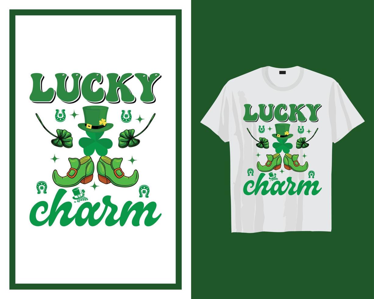 Lucky charm St Patrick's day t shirt typography design vector illustration