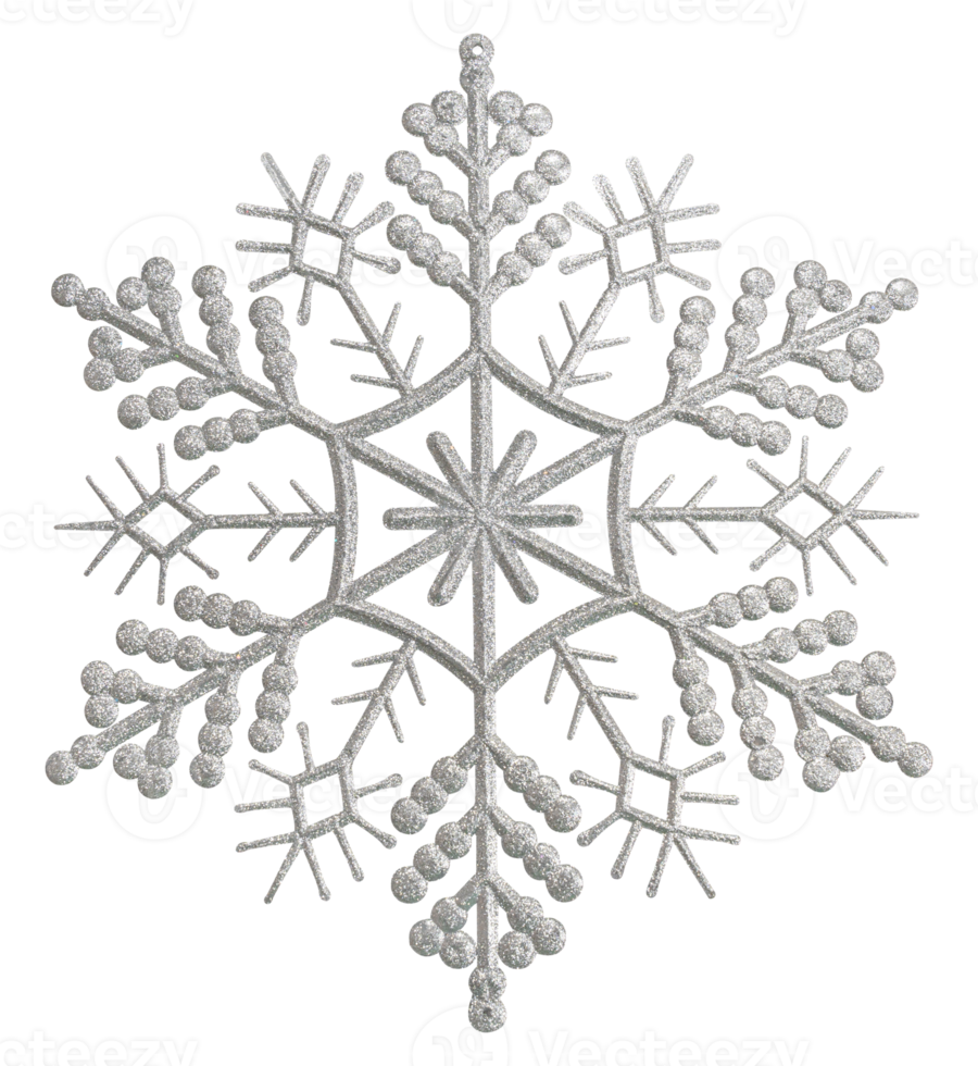Glitter Snowflake isolated on transparent background png file
