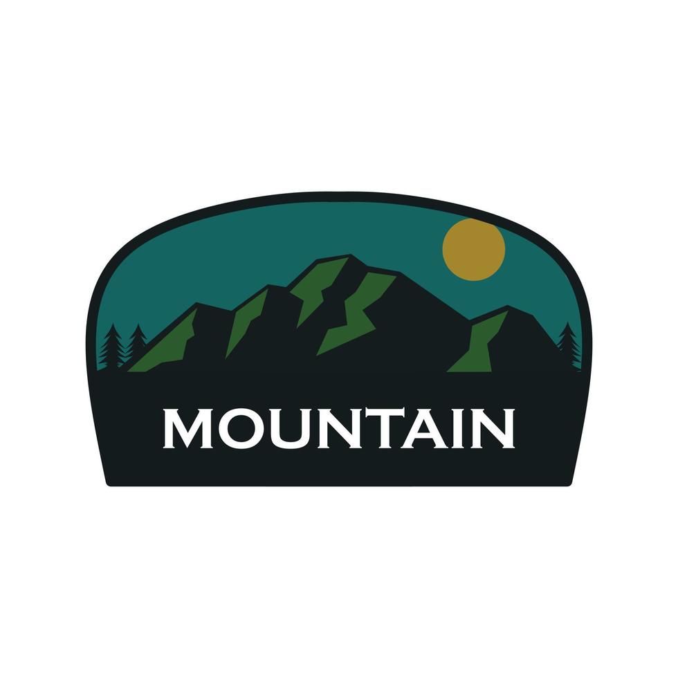 white background vector mountain logo