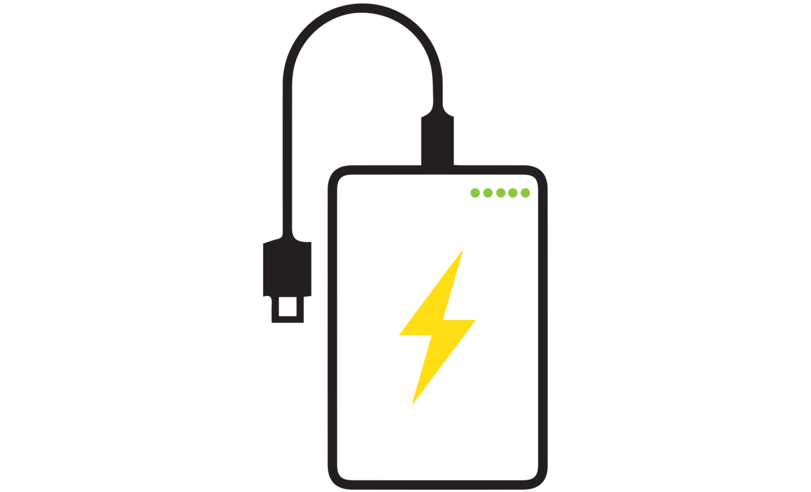 Power bank icon on transparent background png