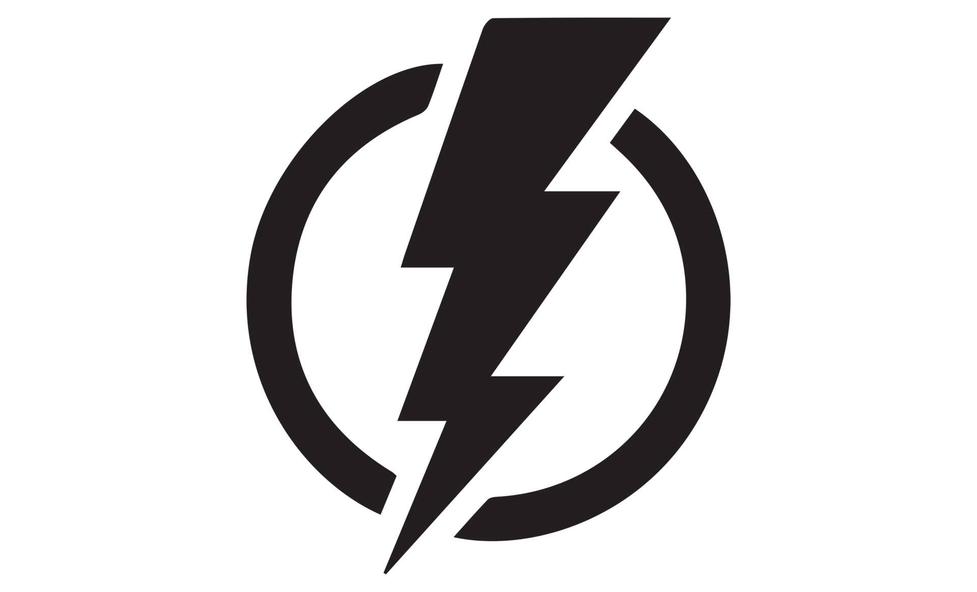 Icon of energy thunder lightning bolt symbol or electricity power