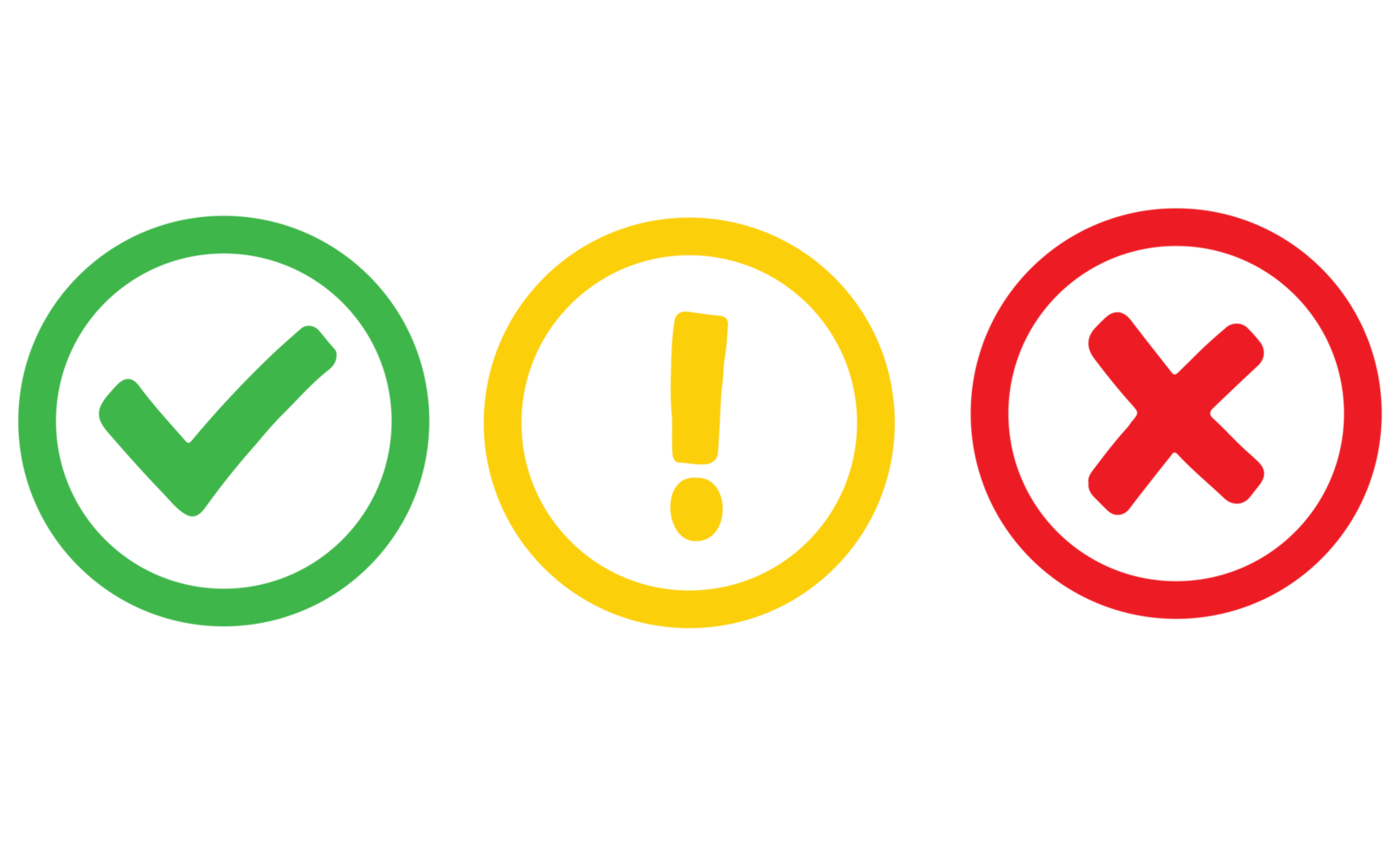 yes - no - tick and cross icon on transparent background. png