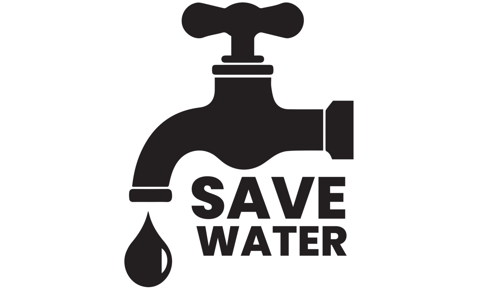 save water - water - tap icon on transparent background. png