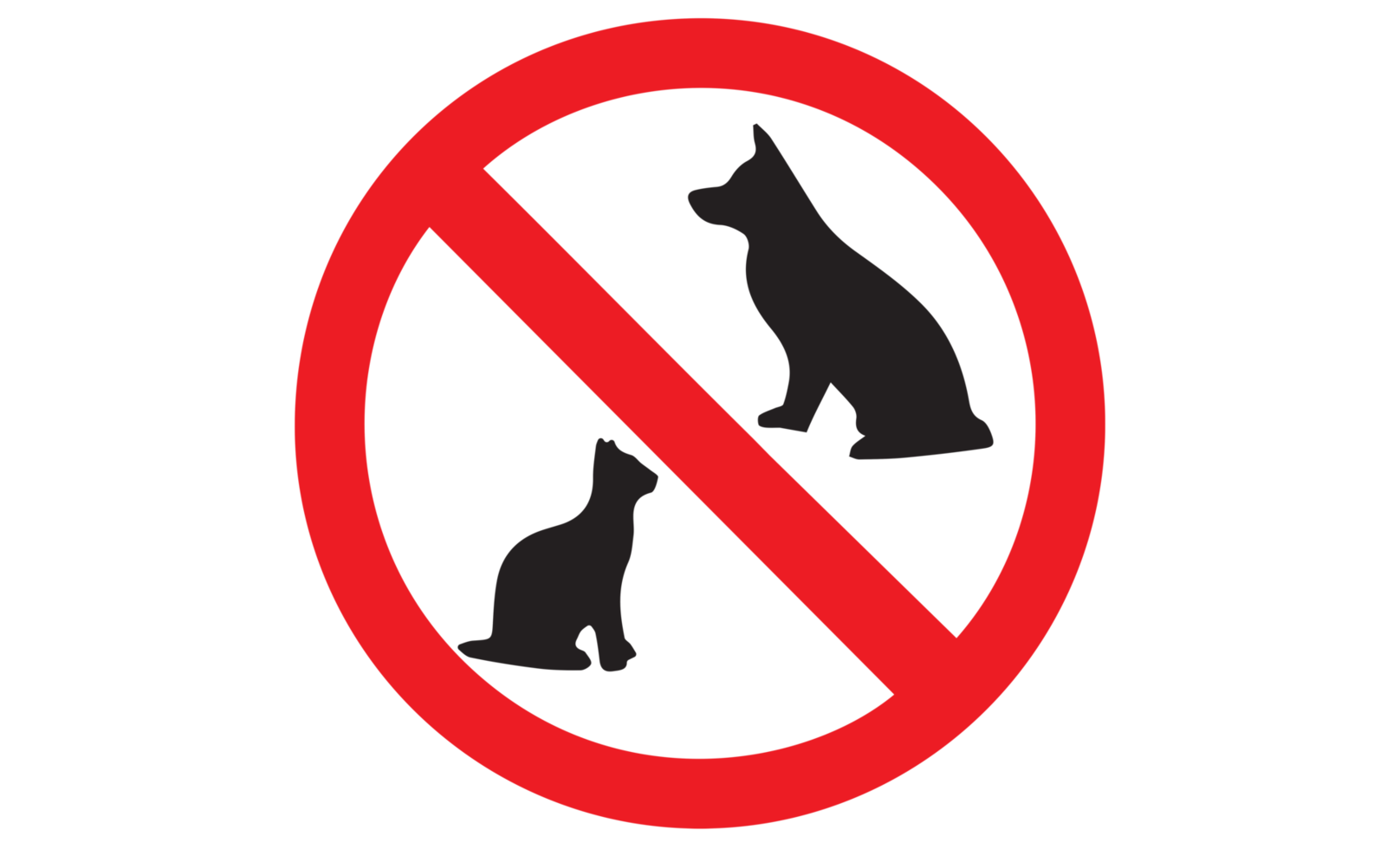 huisdier niet toegestaan - honden niet toegestaan - katten niet toegestaan icoon Aan transparant achtergrond png