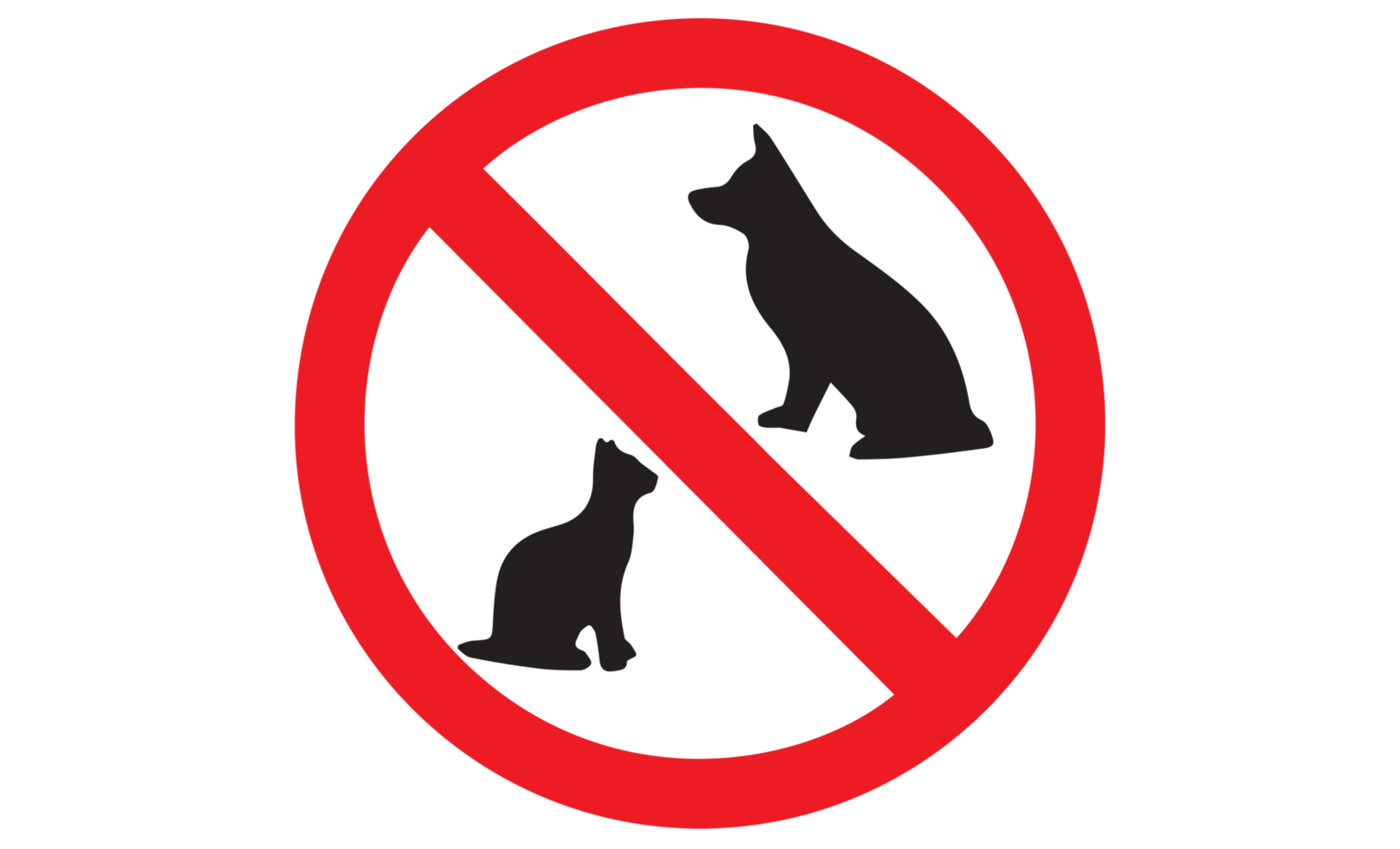 pet not allowed - dogs not allowed - cats not allowed icon on transparent background png