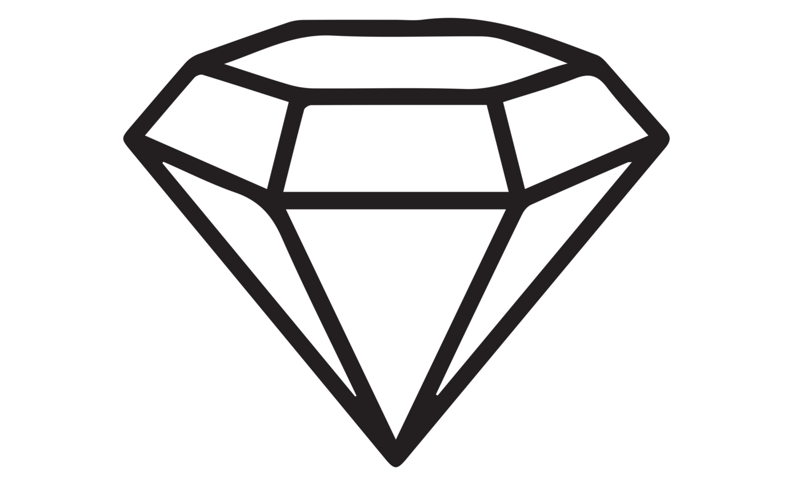 diamant ikon på transparent bakgrund. png