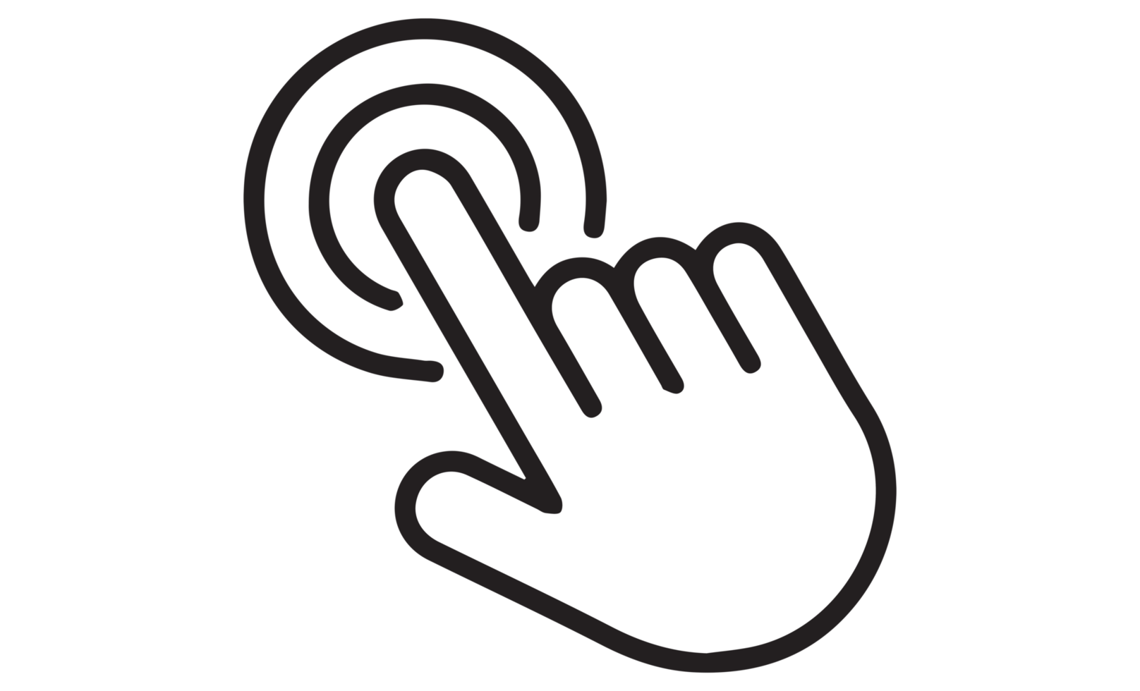 Click - touch icon isolated on transparent background png