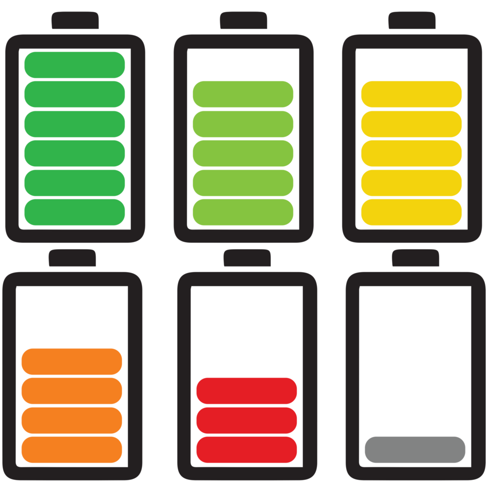 Batterie Laden Symbol auf transparent Hintergrund, Batterie Laden png