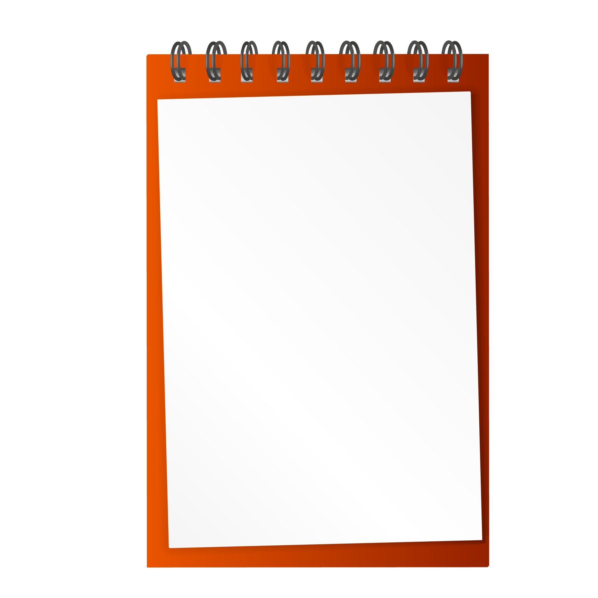 Notebook with blank paper sheet 21013645 png