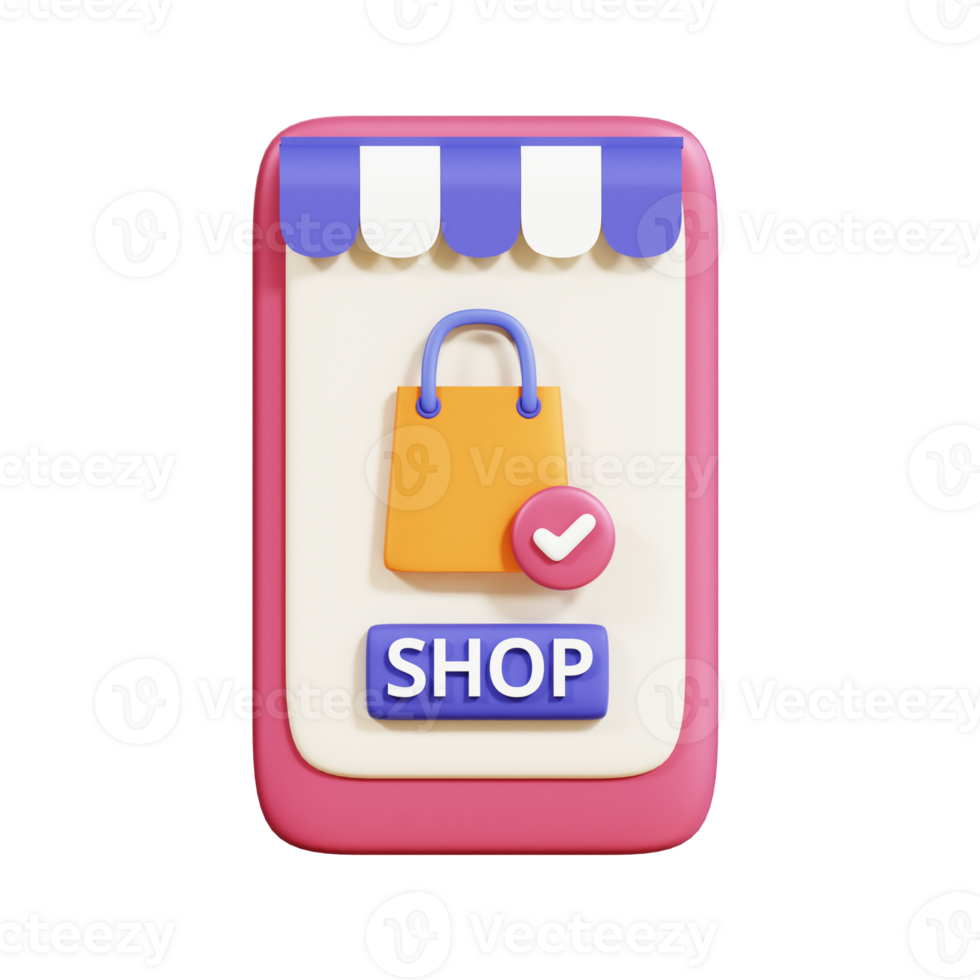 Shopping and Retail 3D Icon png