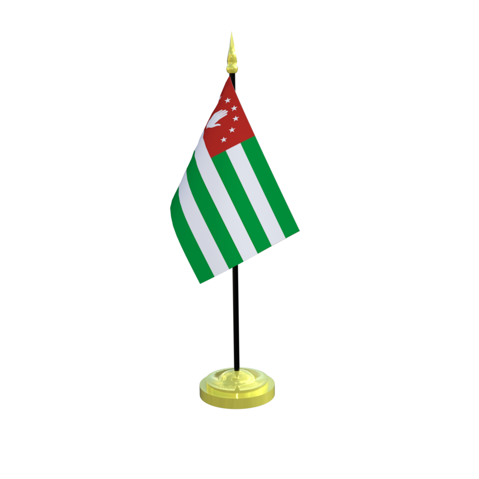 Abkhazia flagpole isolated 3d rendering png