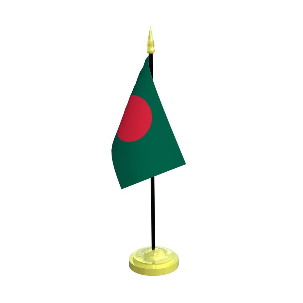 Bangladesh flagpole isolated 3d rendering png