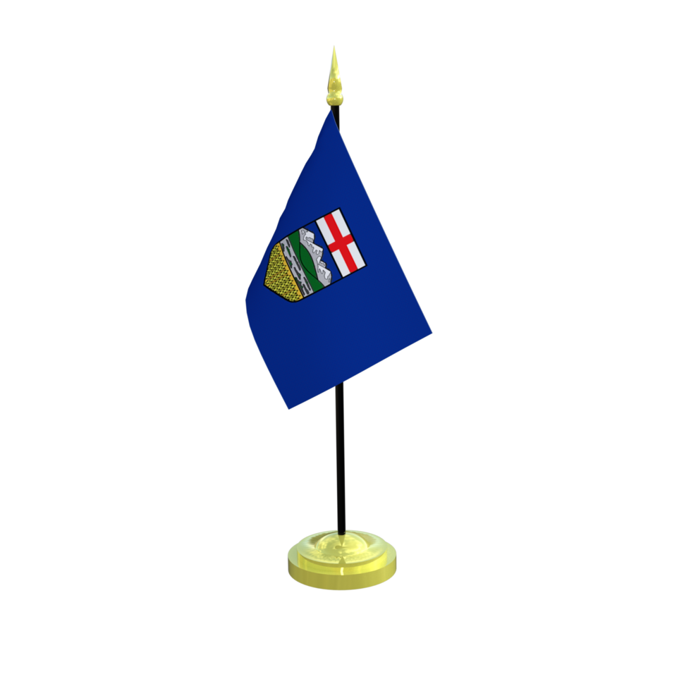Alberta flagpole isolated 3d rendering png