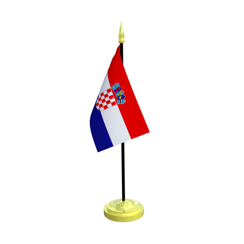 Kroatië vlaggenmast geïsoleerd 3d renderen png