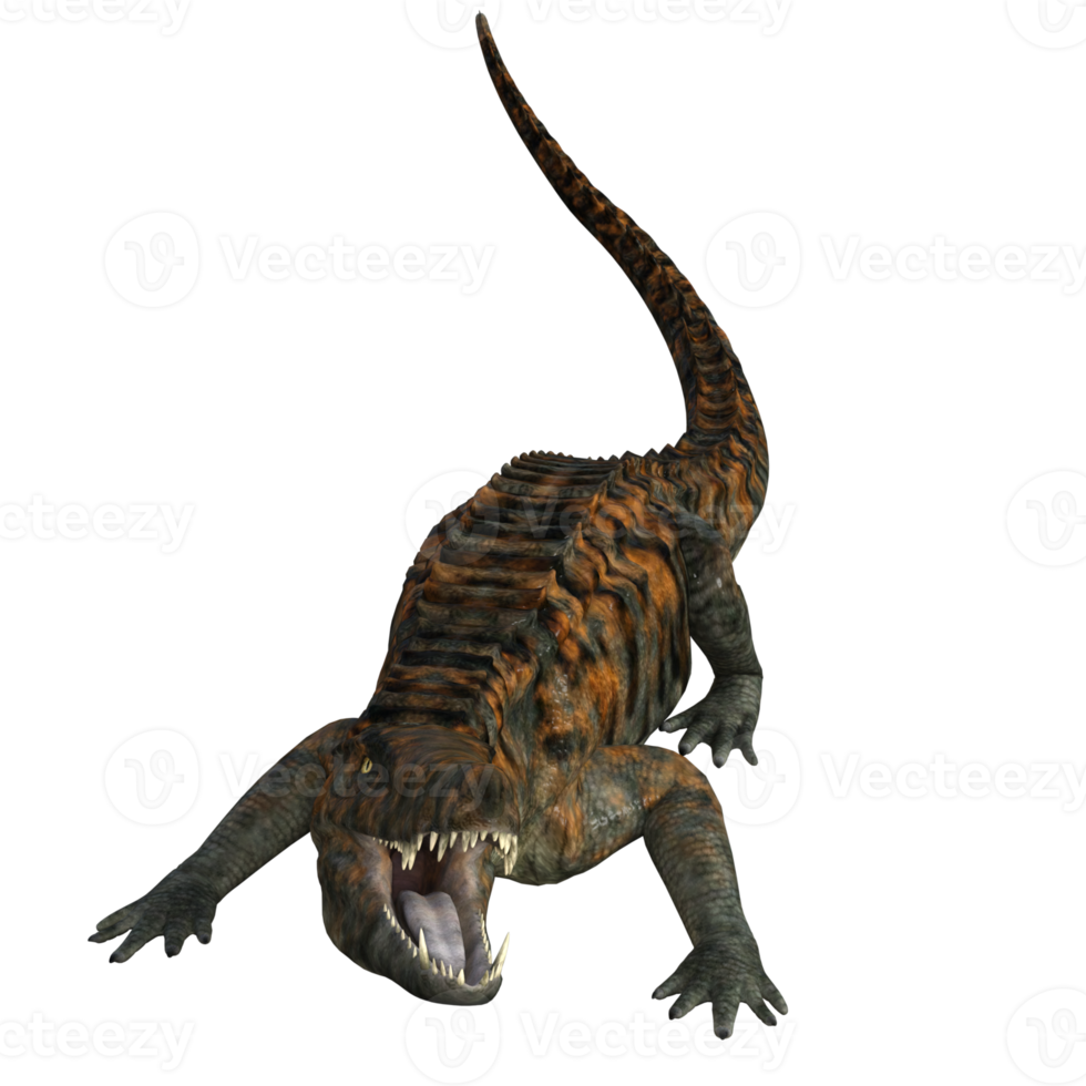 Uberabasuchus dinosaur isolated 3d render png