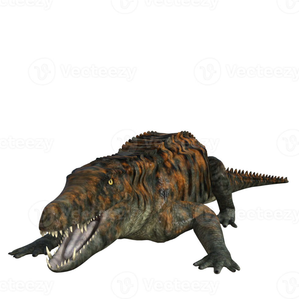 Uberabasuchus dinosaur isolated 3d render png