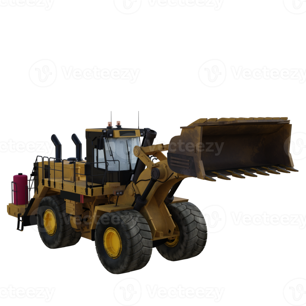 tractor engineering vehicle isolated png
