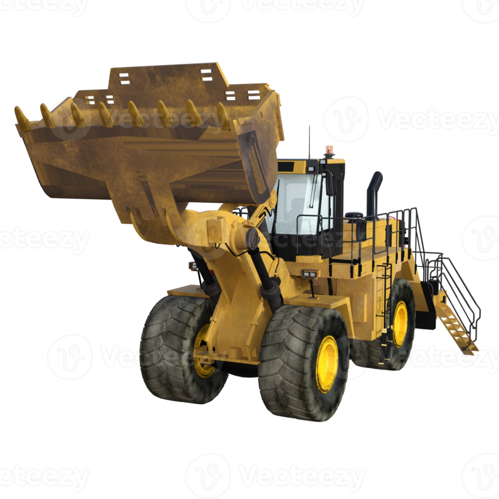 tractor engineering vehicle isolated png