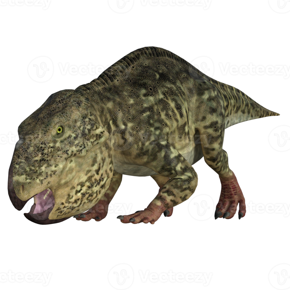 Udanoceratops dinosaur isolated 3d render png