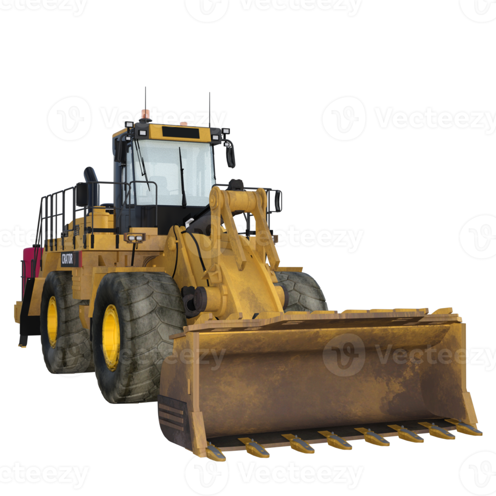 tractor engineering vehicle isolated png