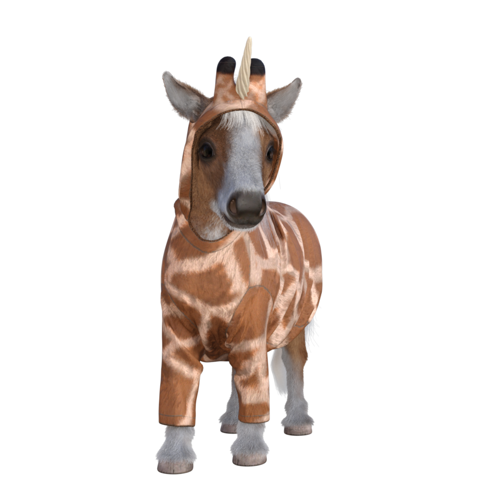 Cute horse isolated 3d rendering png