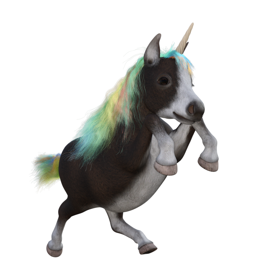 Cute horse 3d render png