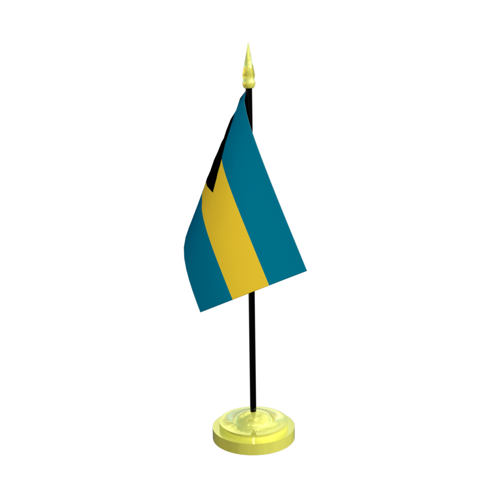 Bahamas flagpole isolated 3d rendering png