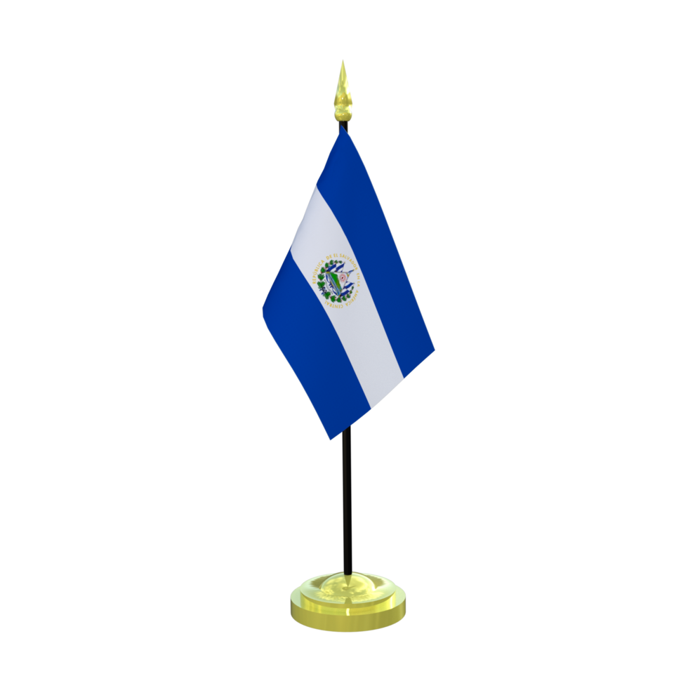 Elsalvador flagpole isolated 3d rendering png