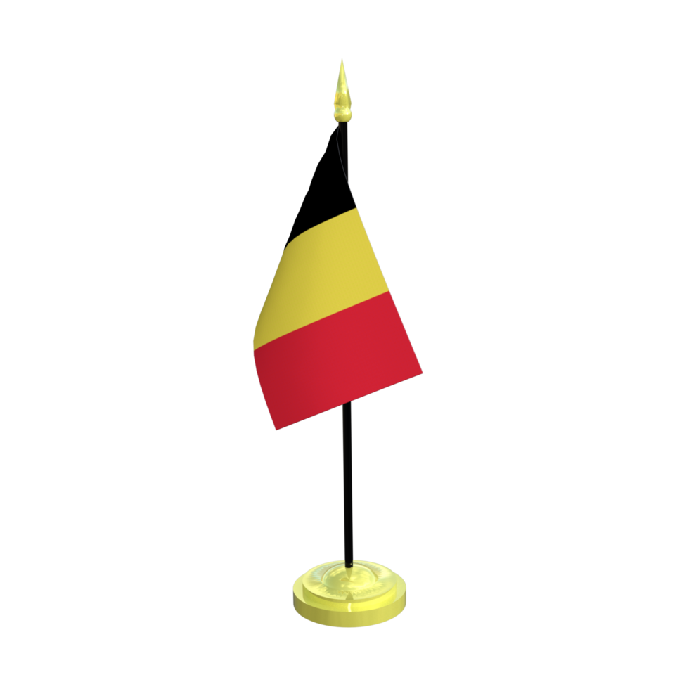 Belgien Fahnenstange isoliert 3d Rendern png