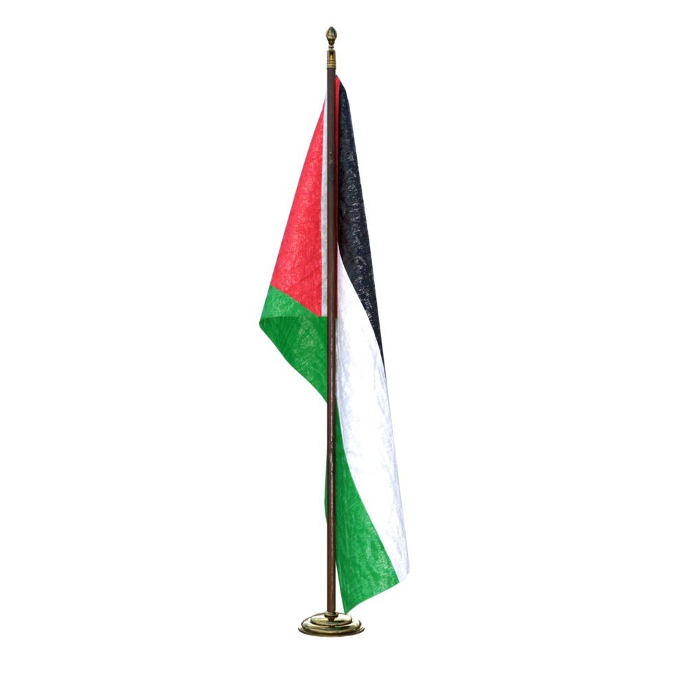 Palestine flagpole isolated 3d rendering png